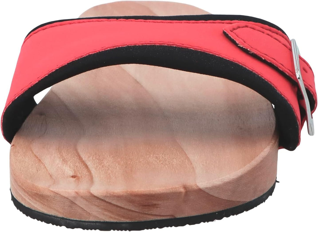 Berkemann Unisex-Erwachsene Berkilette Pantoletten 36 1/3 EU Mehrfarbig Rot Schwarz, 36 1/3 EU Mehrf