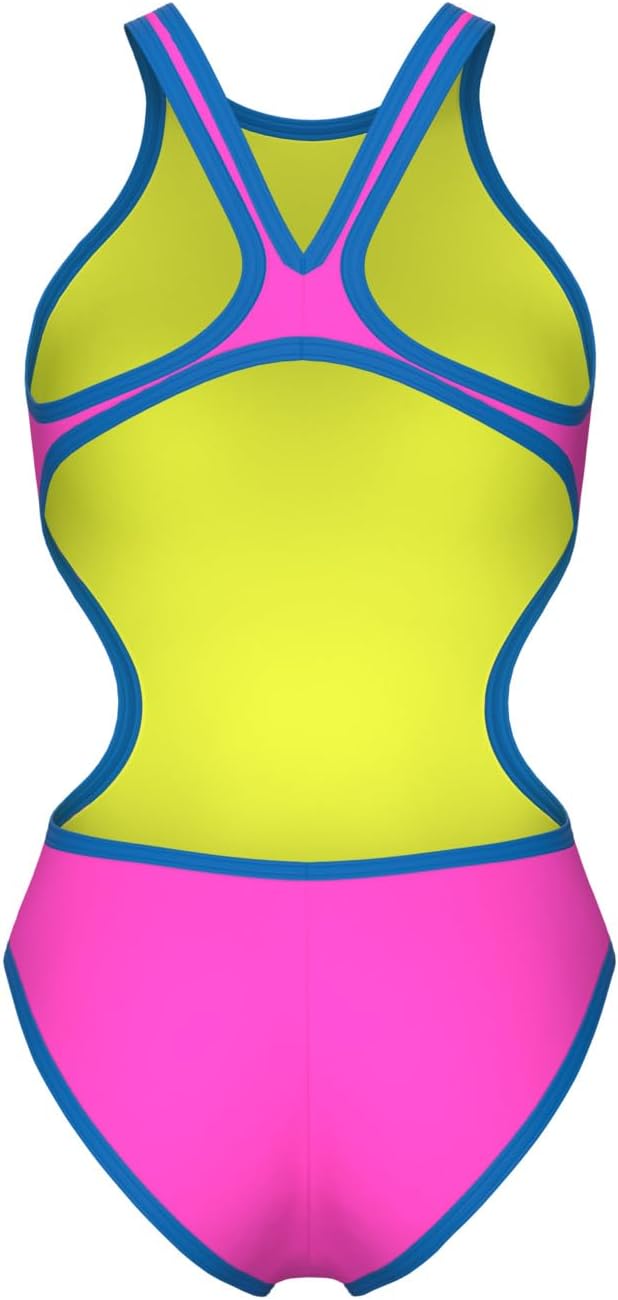 Arena Damen W Arena One Biglogo One Piece Badeanzüge (1er Pack) 30 Shocking Pink-blue River, 30 Shoc