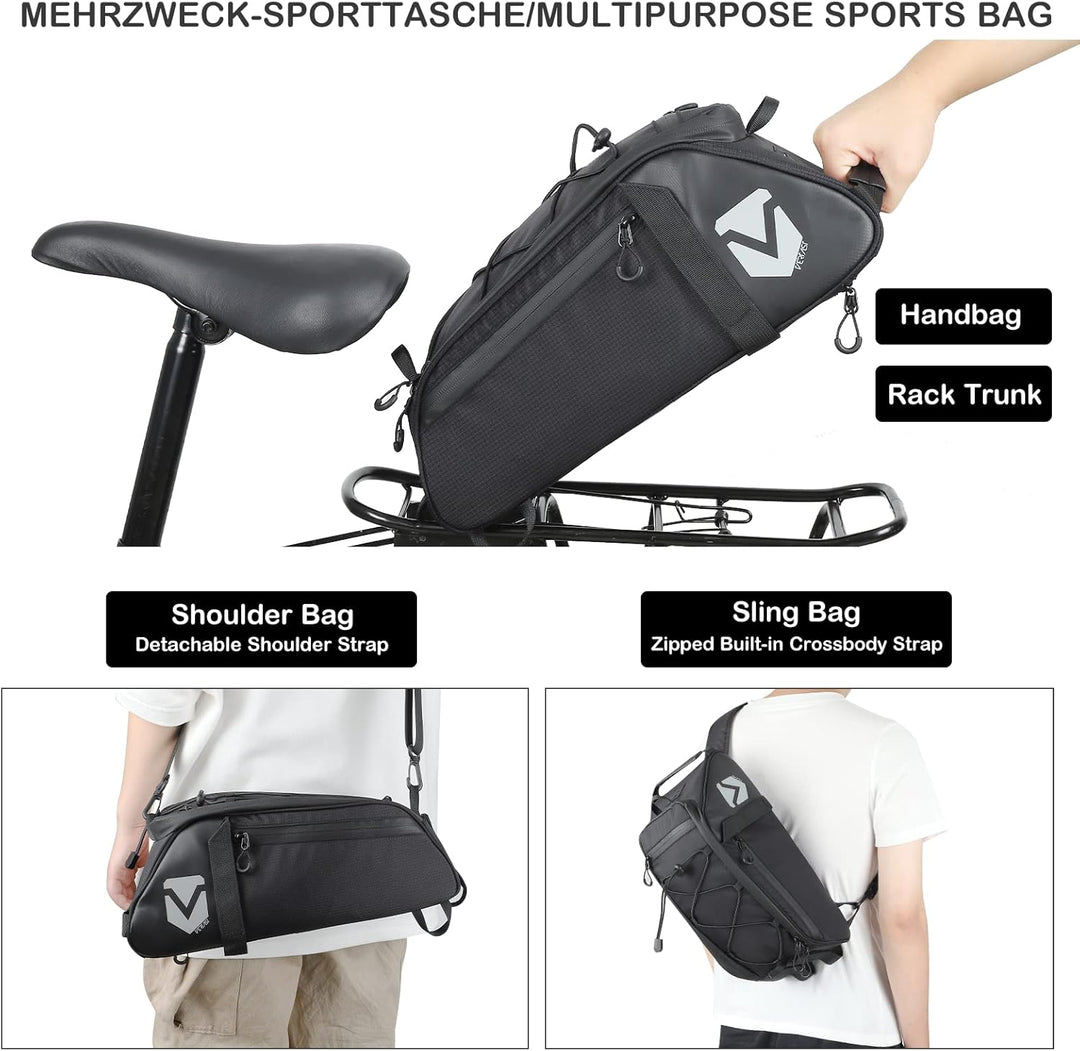 VERTAST Fahrrad Gepäckträger Tasche Wasserdicht Multifunktionale Packtasche für Fahrrad Sitz Outdoor