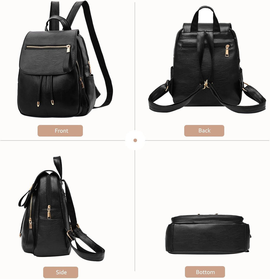 NICOLE&amp;DORIS Mode Frauen Rucksack Mini Rucksack Leder Damen Rucksack Umhängetasche Geldbörsen Mädche