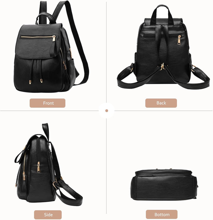 NICOLE&amp;DORIS Mode Frauen Rucksack Mini Rucksack Leder Damen Rucksack Umhängetasche Geldbörsen Mädche