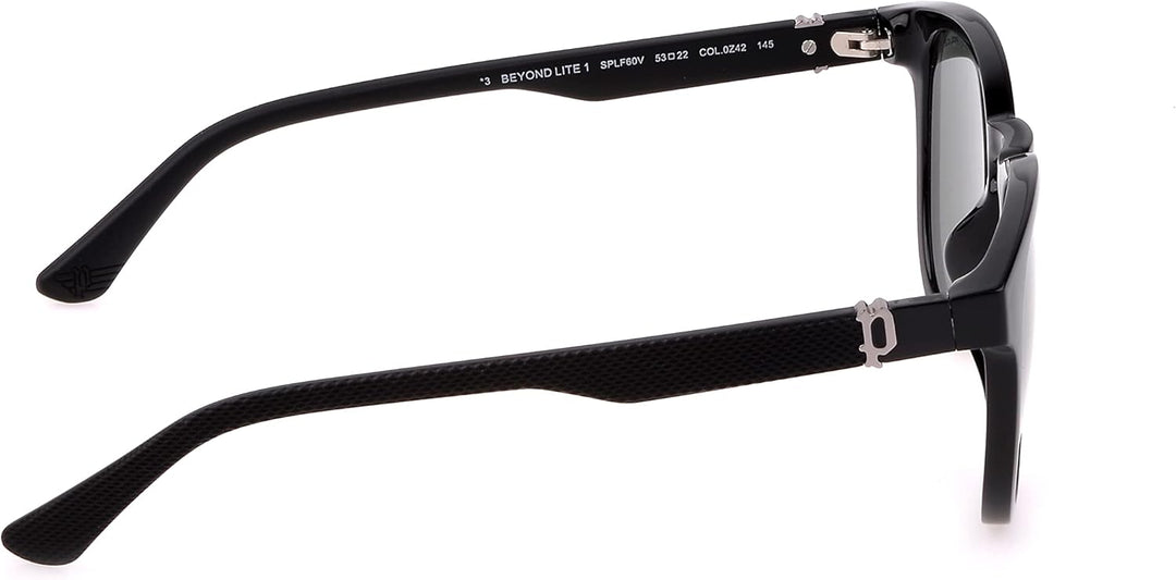 Police Unisex Sunglasses 53 Total Shiny Black, 53 Total Shiny Black