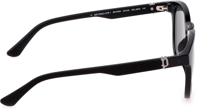 Police Unisex Sunglasses 53 Total Shiny Black, 53 Total Shiny Black