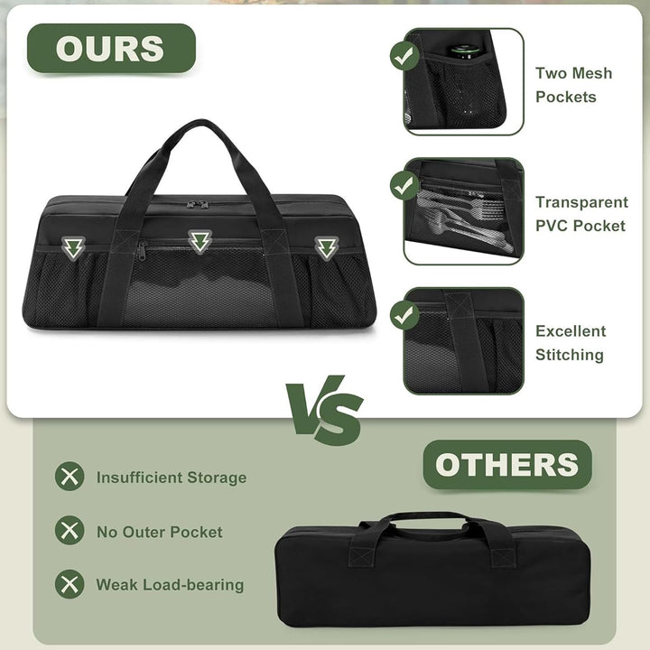 Generisch Grillzubehör-Tasche | Aufbewahrungsbox Für Grillutensilien 56 X 17 X 18 cm,Grosse Aufbewah