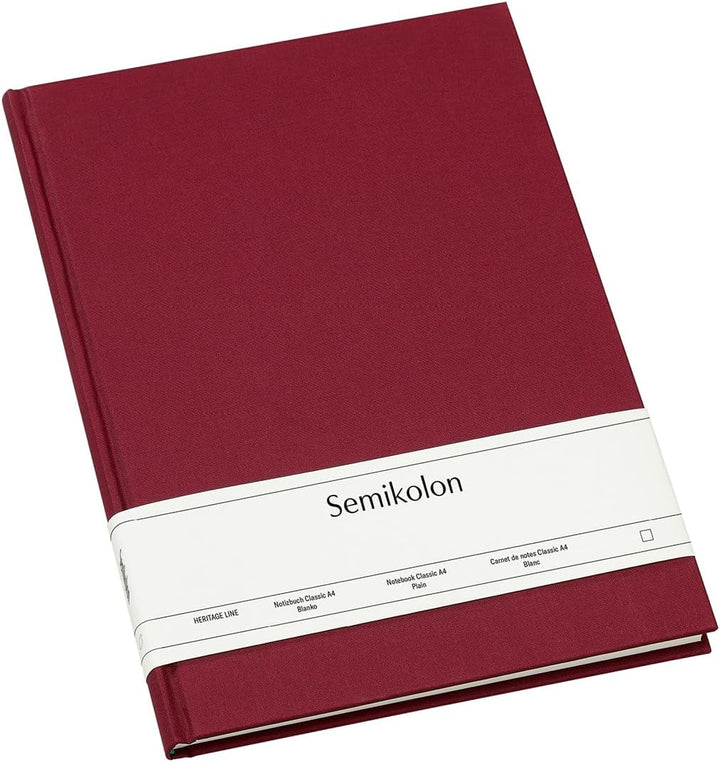 Semikolon 351234 Notizbuch Classic A4 blanko - 176 Seiten, cremeweisses Papier - Lesezeichen - burgu