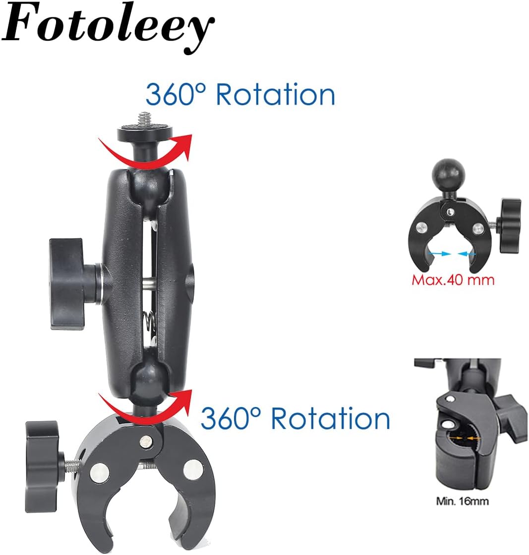 Fotoleey Kamera-Fahrradhalterung, Motorrad-Lenkerhalterung für Insta360 X3/X2/Ace Pro/Ace/One RS, ko