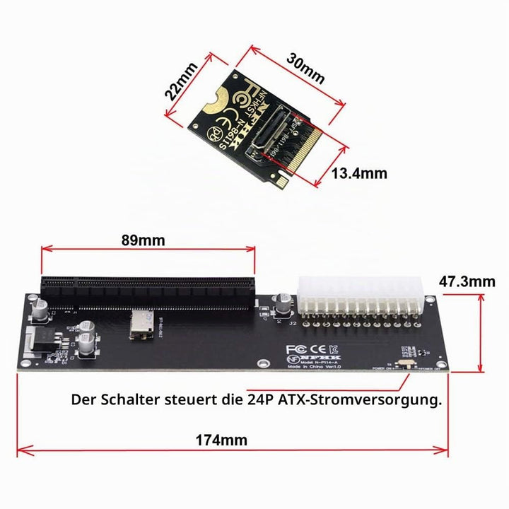 cablecc PCI-E 3.0 M.2 M-Key auf Oculink SFF-8611 SFF-8612 Host Adapter für GPD Win Max2 Externe Graf