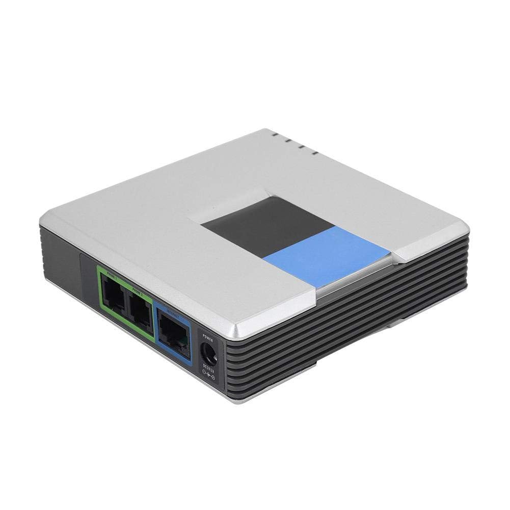 Dpofirs VoIP-Gateway, Netzwerkrouter, 2-Port-Adapter SIP-RJ45-Kabel für Linksys PAP2T-Internet-Telef