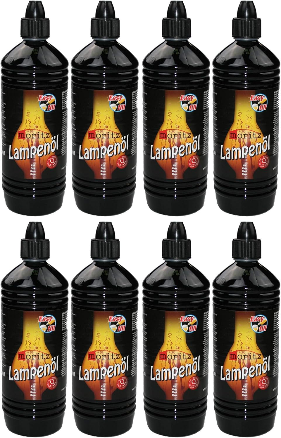 8 Liter Moritz Lampenöl für Öllampen Bambusfackeln Gartenfackel und Wandfackeln, 8 Liter