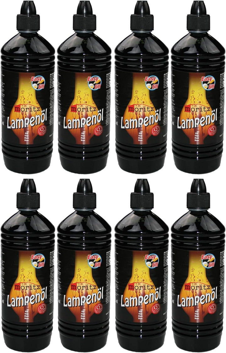 8 Liter Moritz Lampenöl für Öllampen Bambusfackeln Gartenfackel und Wandfackeln, 8 Liter