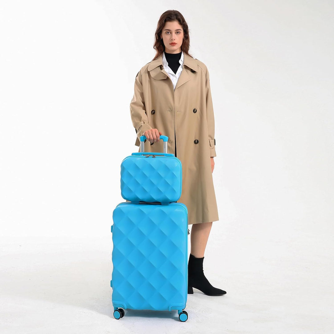 British Traveller Kosmetikkoffer Damen Beautycase Hartschalen Schminkkoffer Handgepäck Tragbar 31 *