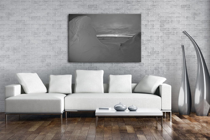 deyoli Sonnenaufgang am Nordpol Effekt: Schwarz/Weiss Format: 60x40 als Leinwand, Motiv fertig gerah