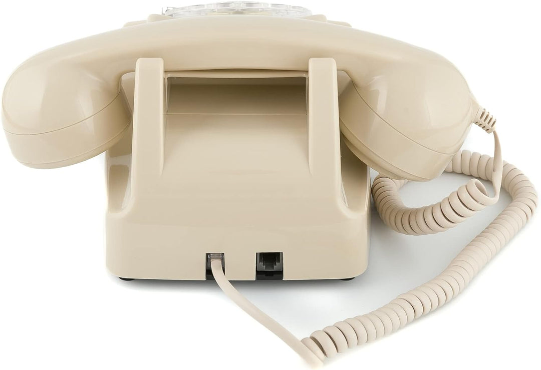 GPO 746ROTARYIVO Retro Telefon mit Wählscheibe im 70er Jahre Design Creme Crème, Crème