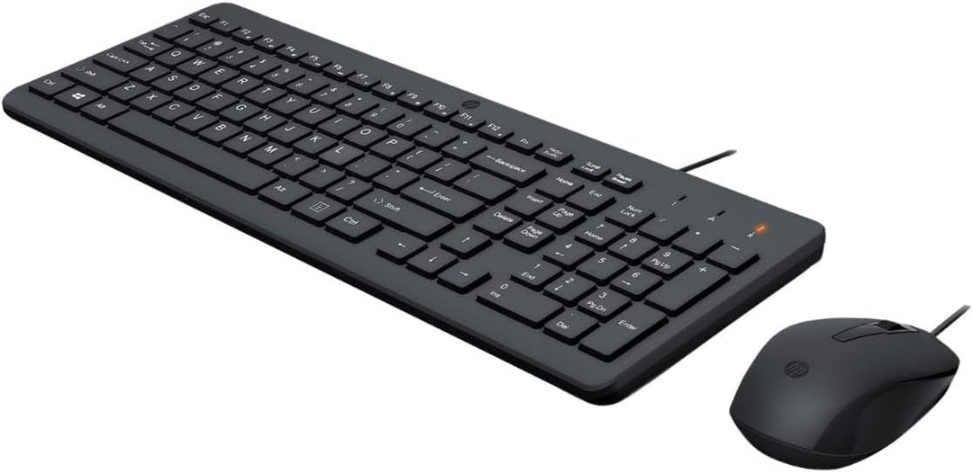 HP 150 Kabelgebundene Maus und Tastatur Combo 1600 DPI, ergonomisch gestaltet und leise Leistung, F1