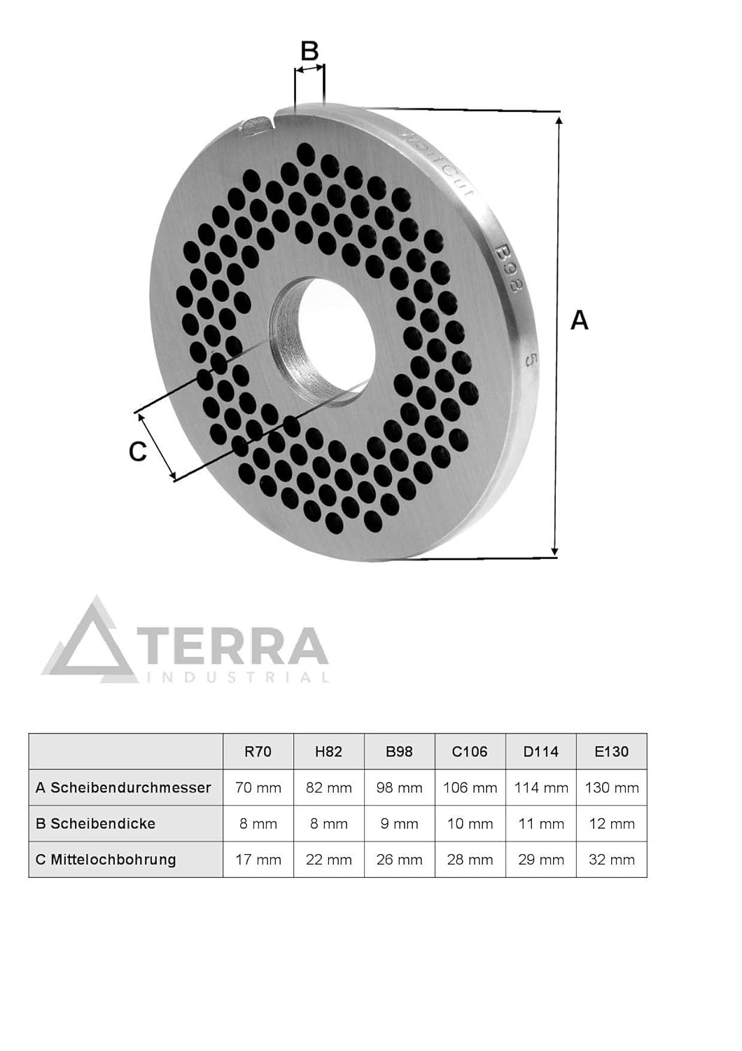 H82 Lochscheibensatz 3,5MM + 5MM Bohrung + 1 Kreuzmesser Werkzeugstahl