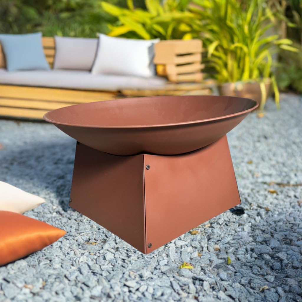 Jet-Line Feuerstelle Pueblo Feuerschale Rost Firebowl Rostbraun, Ø 57 cm x 33 cm hoch Feuerkorb Feue