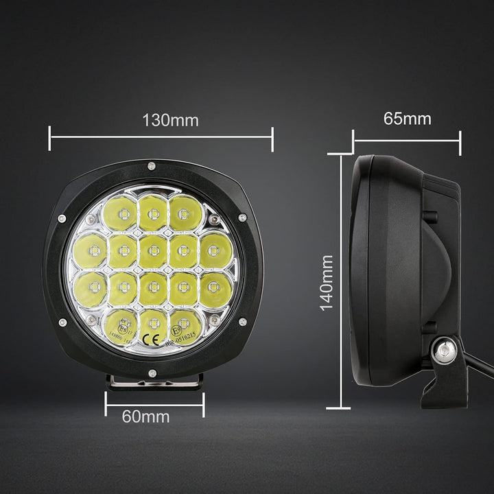 BIGLION.X Arbeitsscheinwerfer, 2Pcs 160W Arbeitsscheinwerfer Rund Off Road Lights Scheinwerfer Wasse