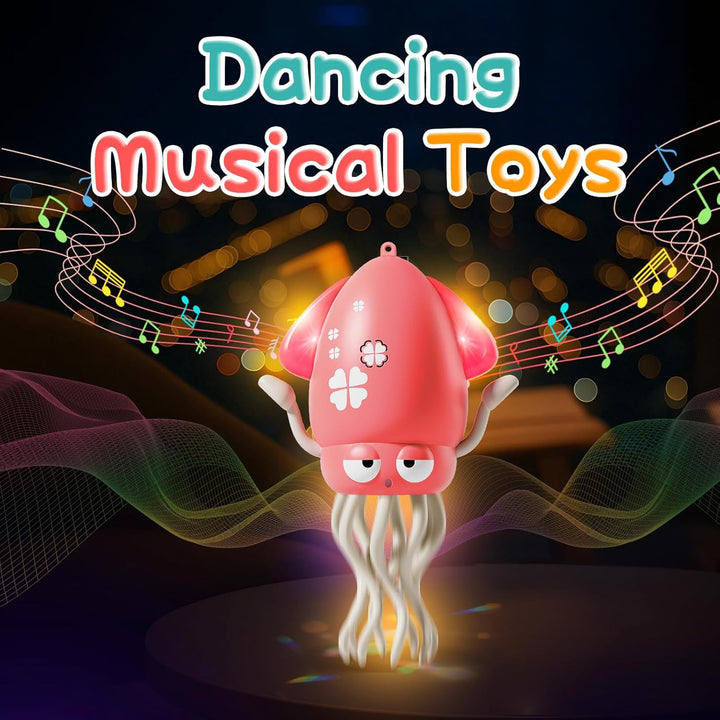 Tanzender & krabbelnder Oktopus mit LED Lichtern und Musik - Automatisch schwingendes musikalisches