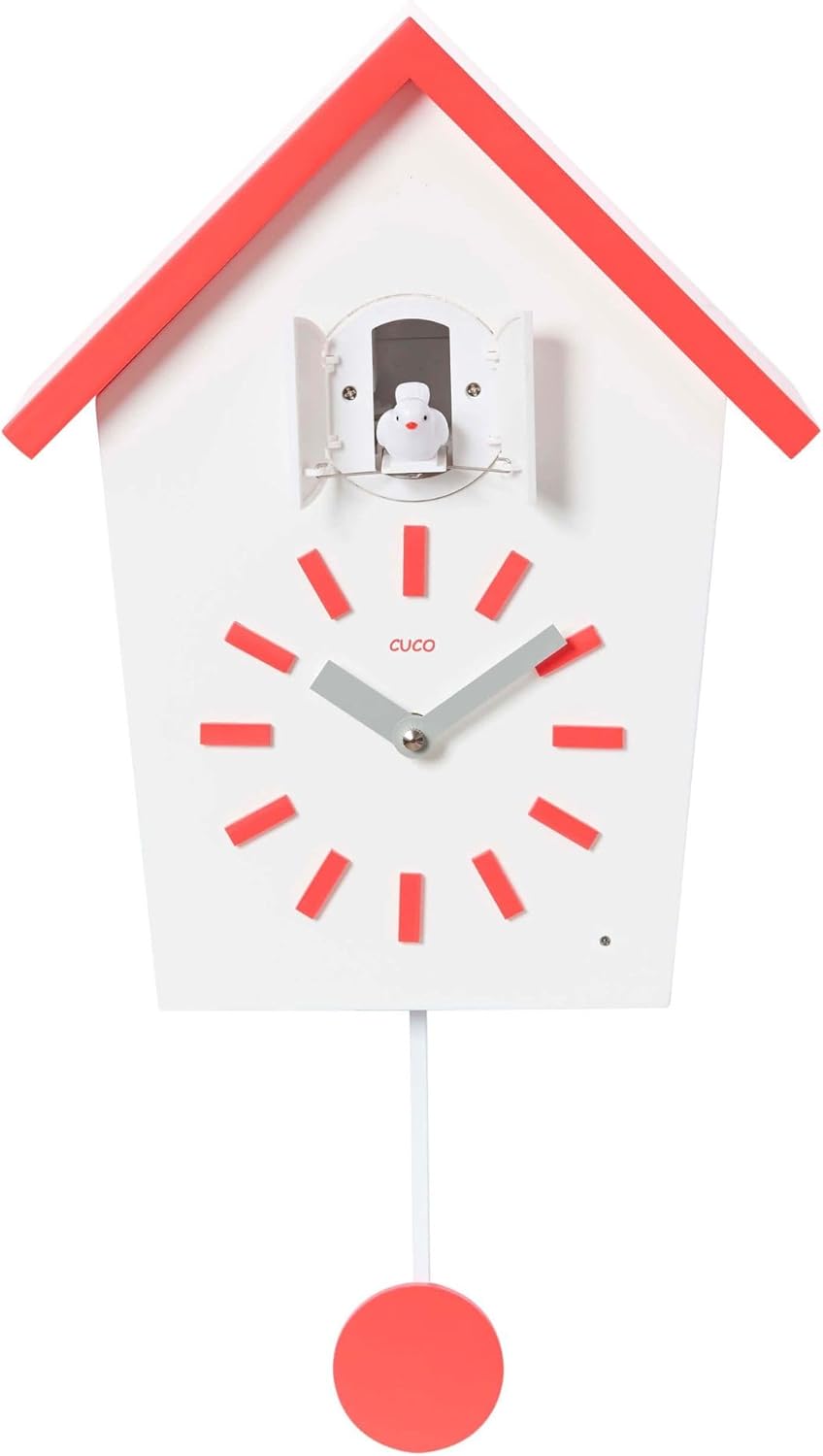 Cuco Clock Kuckucksuhr BAUERNHAUS, Pendeluhr Wanduhr, Moderne Schwarzwalduhr, 28,3 × 22,8 × 10,4cm,