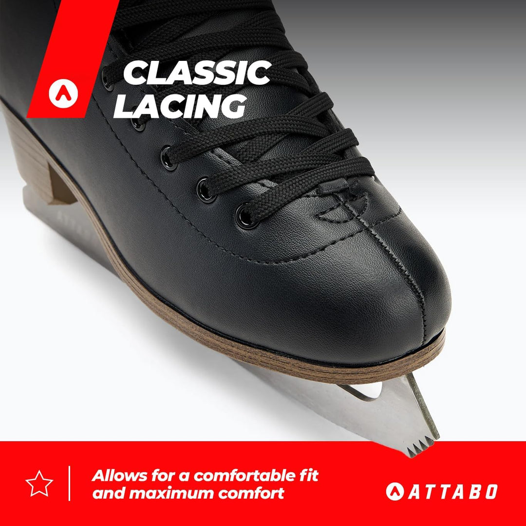 ATTABO Eiskunstlauf Schlittschuhe Kinder ISLA Rosa Grösse 31-36 EU Edelstahlkufe Ideal für Anfänger