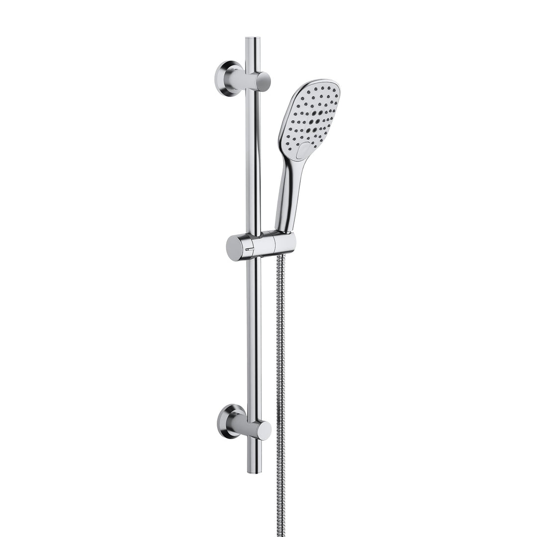 JOHO Duschsystem Duschset Duschbrause mit Schlauch und Halterung, Brausestangeset 0.7m Duschstange m