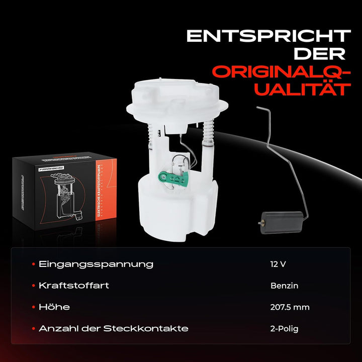 Frankberg 1x Kraftstoffpumpe Fördereinheit Kompatibel mit Clio II BB CB 1998-2005 Clio II Kasten/Sch