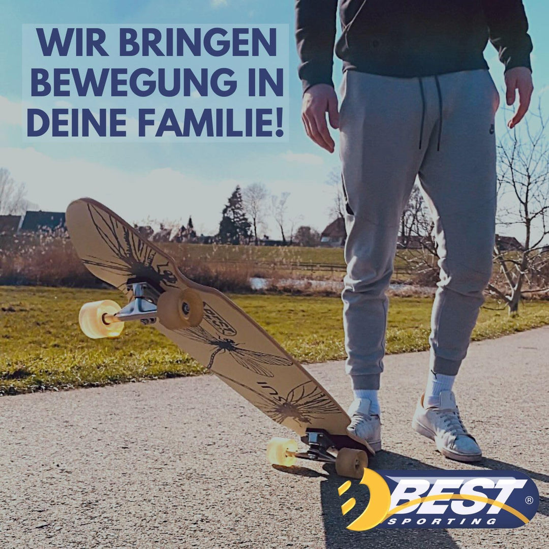 Best Sporting Longboard I hochwertiges Skateboard mit ABEC 7 Carbon-Kugellager I Longboard Deck mit