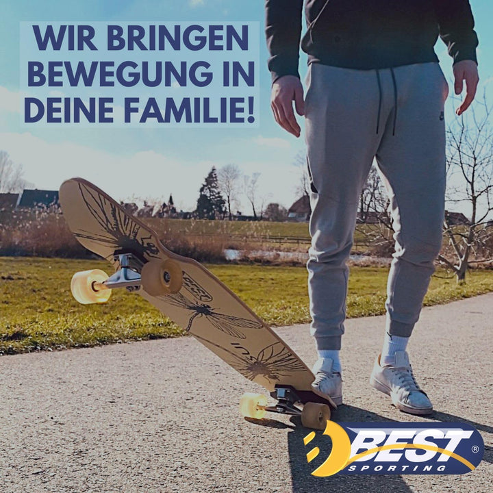 Best Sporting Longboard I hochwertiges Skateboard mit ABEC 7 Carbon-Kugellager I Longboard Deck mit