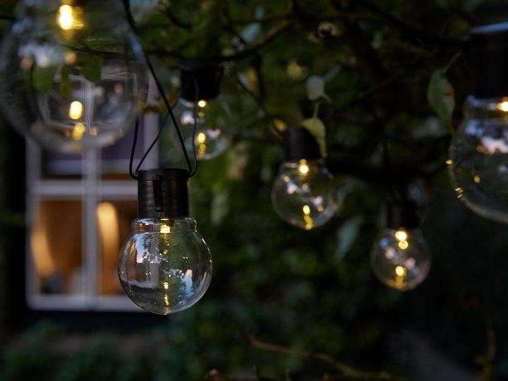 Luxform Menorca Solar-LED-Lichterkette, silberfarben