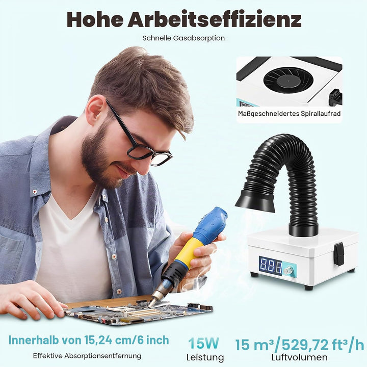 Lötrauchabsaugung Mit 3 Stufen Filter, Desktop Lötrauchabsauger Entferner, Elektrisch Lötrauch Absau