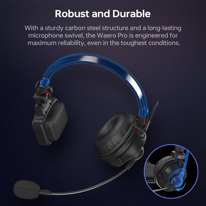 cametv Waero-PRO 1.9GHz Wireless Intercom Headset System Noise Cancellation A/B Group 1700ft(518m) Z
