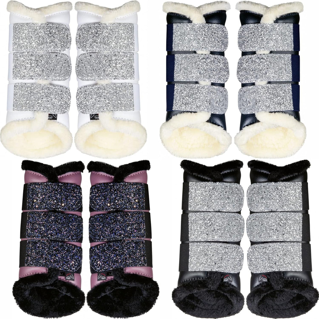 HKM Sparkle Gamaschen Schwarz XL