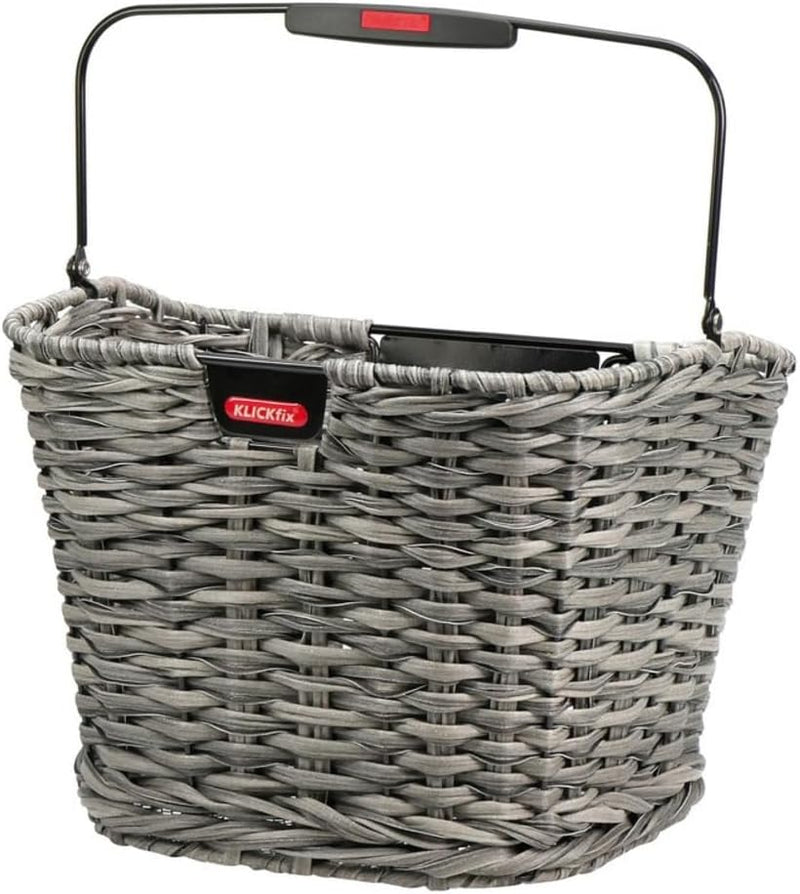 KlickFix Unisex-Adult Structura Fahrradkorb 34x25x27cm Schilf, 34x25x27cm Schilf