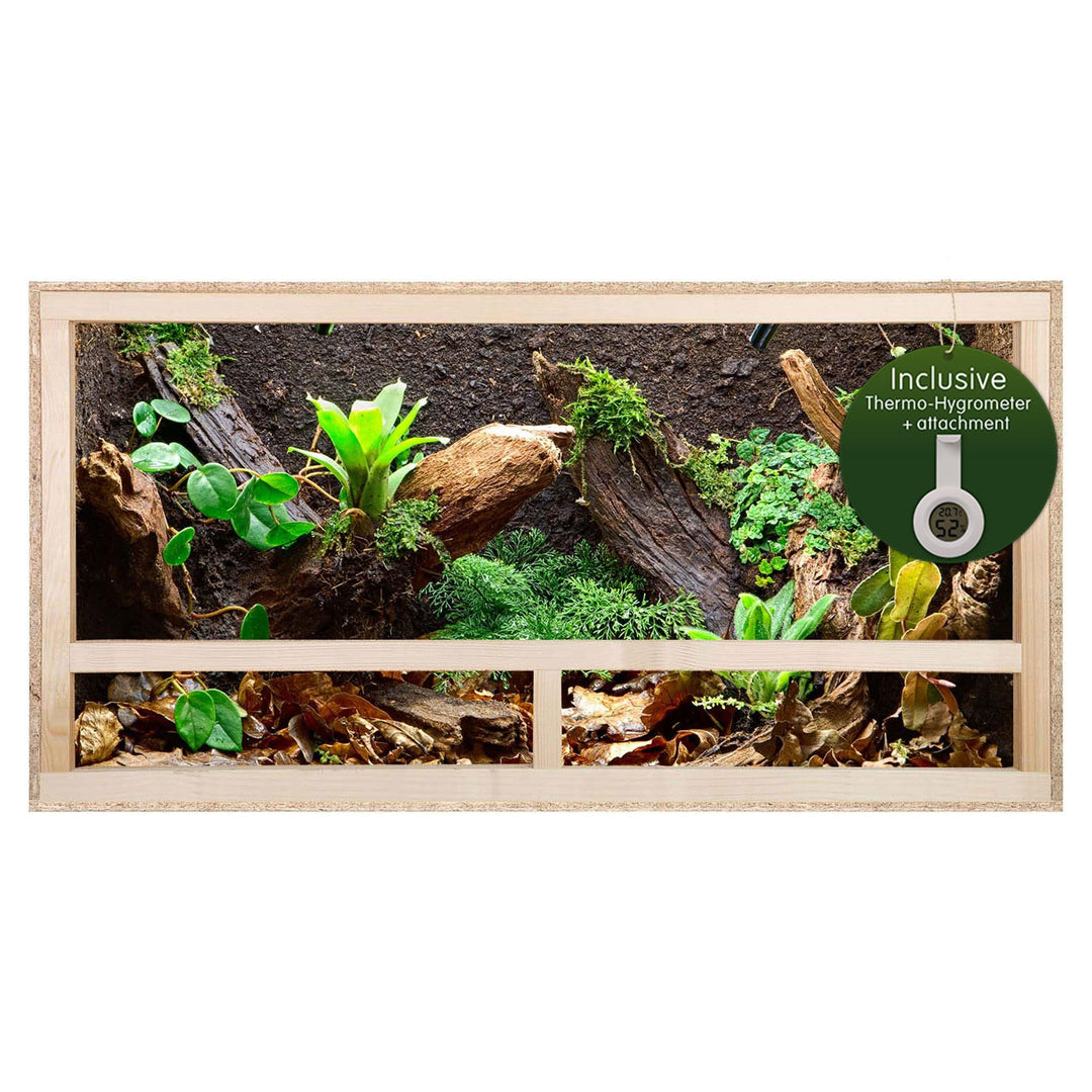 REPITERRA Terrarium für Reptilien & Amphibien, Holzterrarium mit Seitenbelüftung 60x30x30 cm