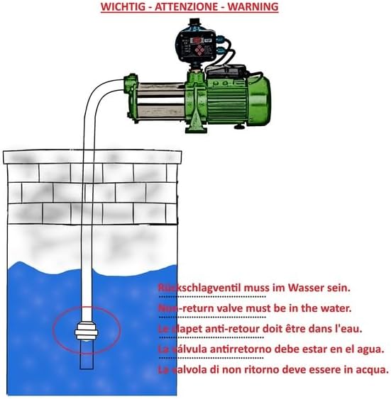 Gartenpumpe Edelstahl 2,2 Kw 11 Bar 8600 L/h Kreiselpumpe Wasserpumpe Pumpe für Hauswasserwerk