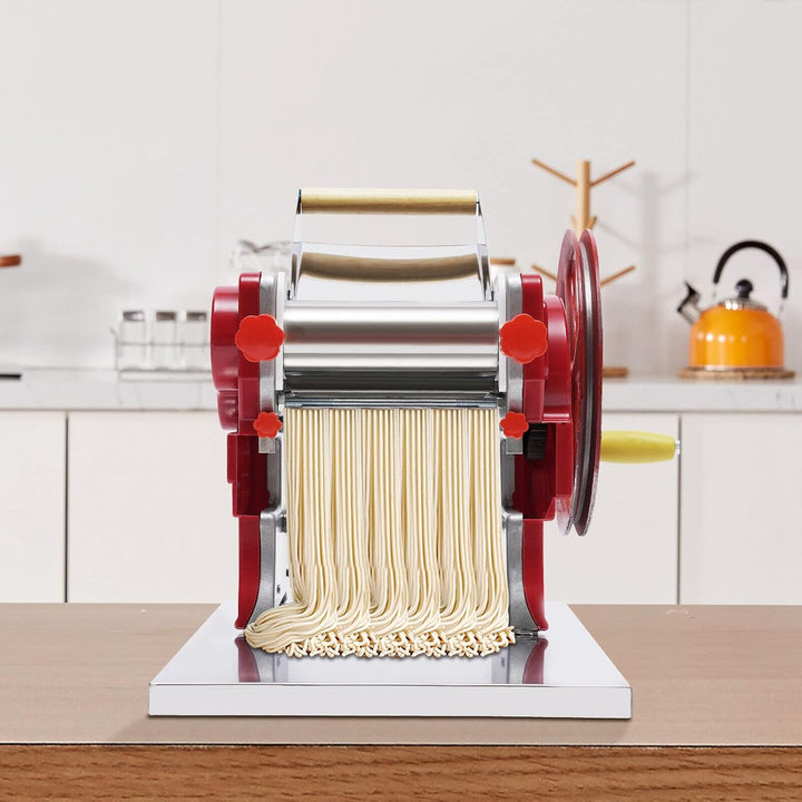 Manuelle Nudelmaschine Manuelle Teigwalzenmühle aus Edelstahl, Multifunktionale Manuelle Pasta Maker