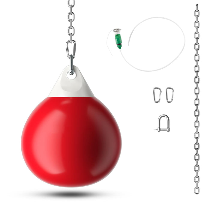 GYMAX Wasserboxsack Ø45cm, Boxing Punching Bag mit Wasser füllbar, hängendes Punchingsack, Schwerer