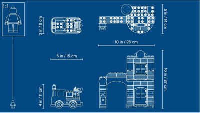 LEGO 10903 DUPLO Feuerwehrwache mit Feuerwehrauto und Feuerwehrmann-Figuren, Motorikspielzeug, Feuer