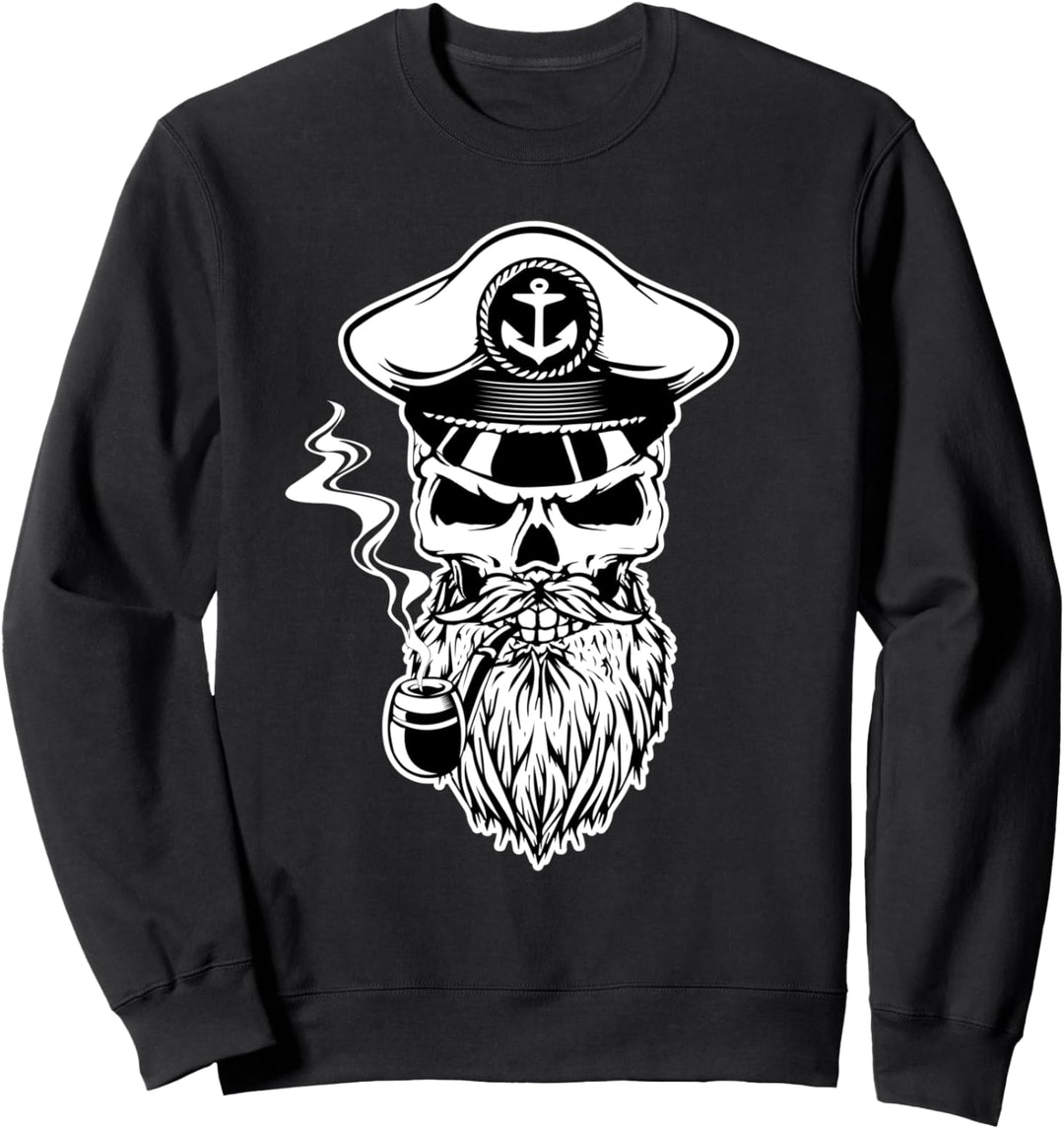 Kapitän Totenkopf Bart Segler Navigator Boot Sweatshirt