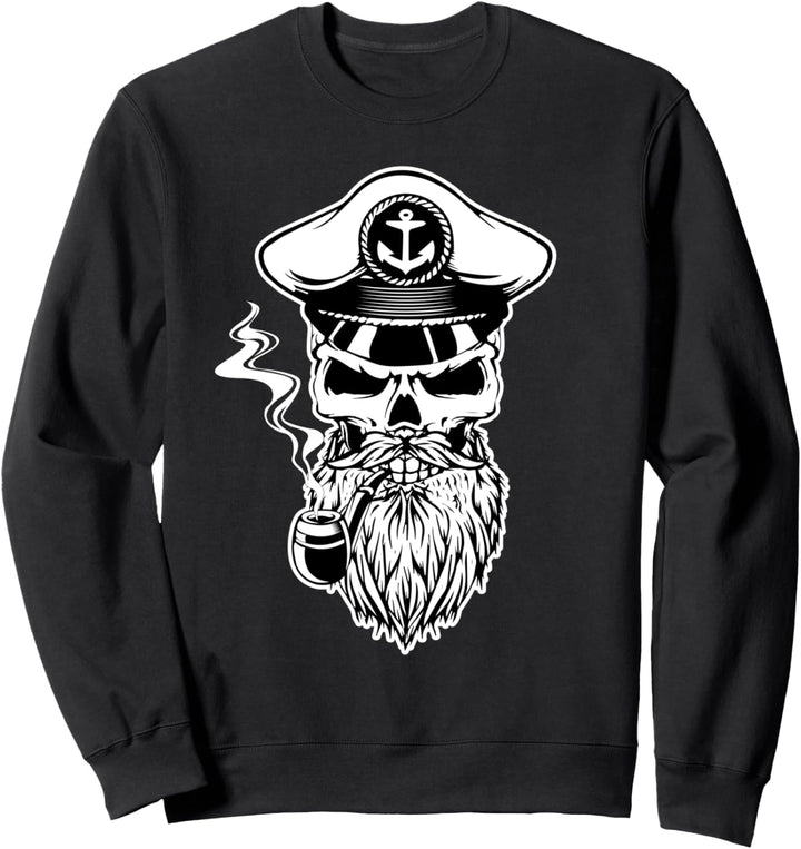 Kapitän Totenkopf Bart Segler Navigator Boot Sweatshirt