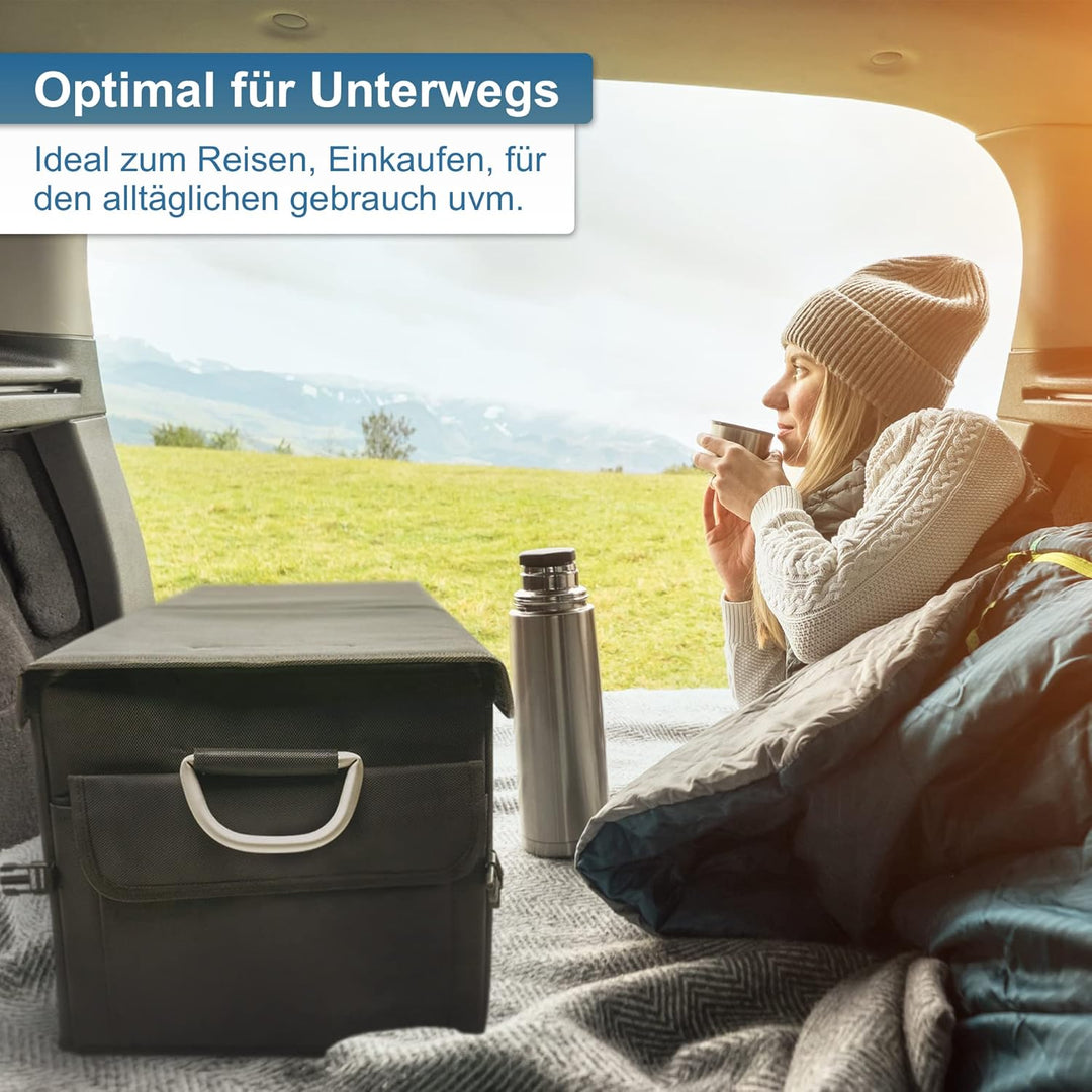 Kofferraum-Tasche - faltbarer Kofferraum-Organizer mit Deckel - Auto-Zubehör - Wohnmobil-Gadget - Ca