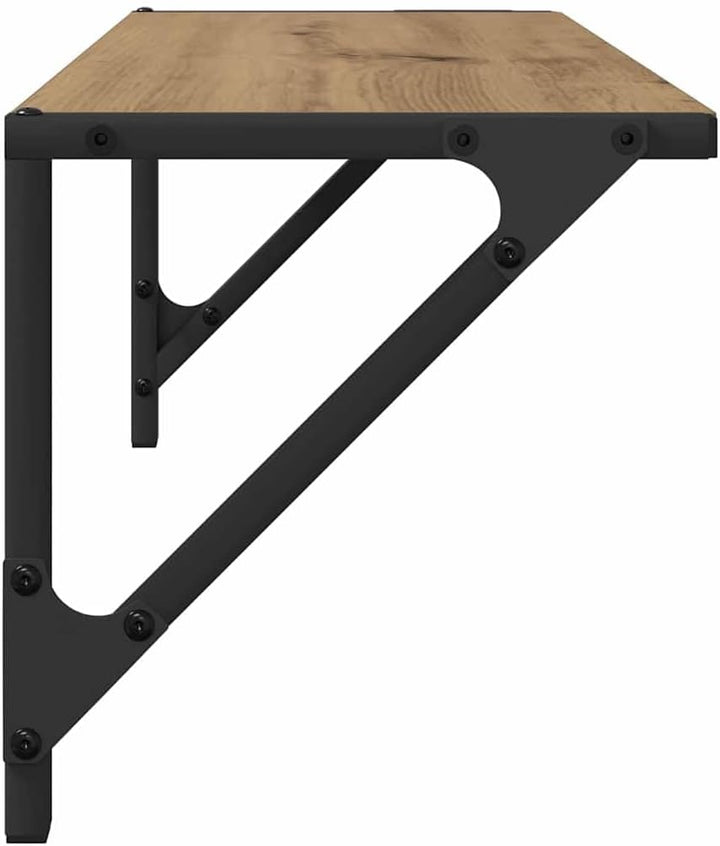 vidaXL Wandregale 2 pcs Artisan-Eiche 60 x 25 x 25,5 cm Holzwerkstoff, Moderne, robuste Wandregale,