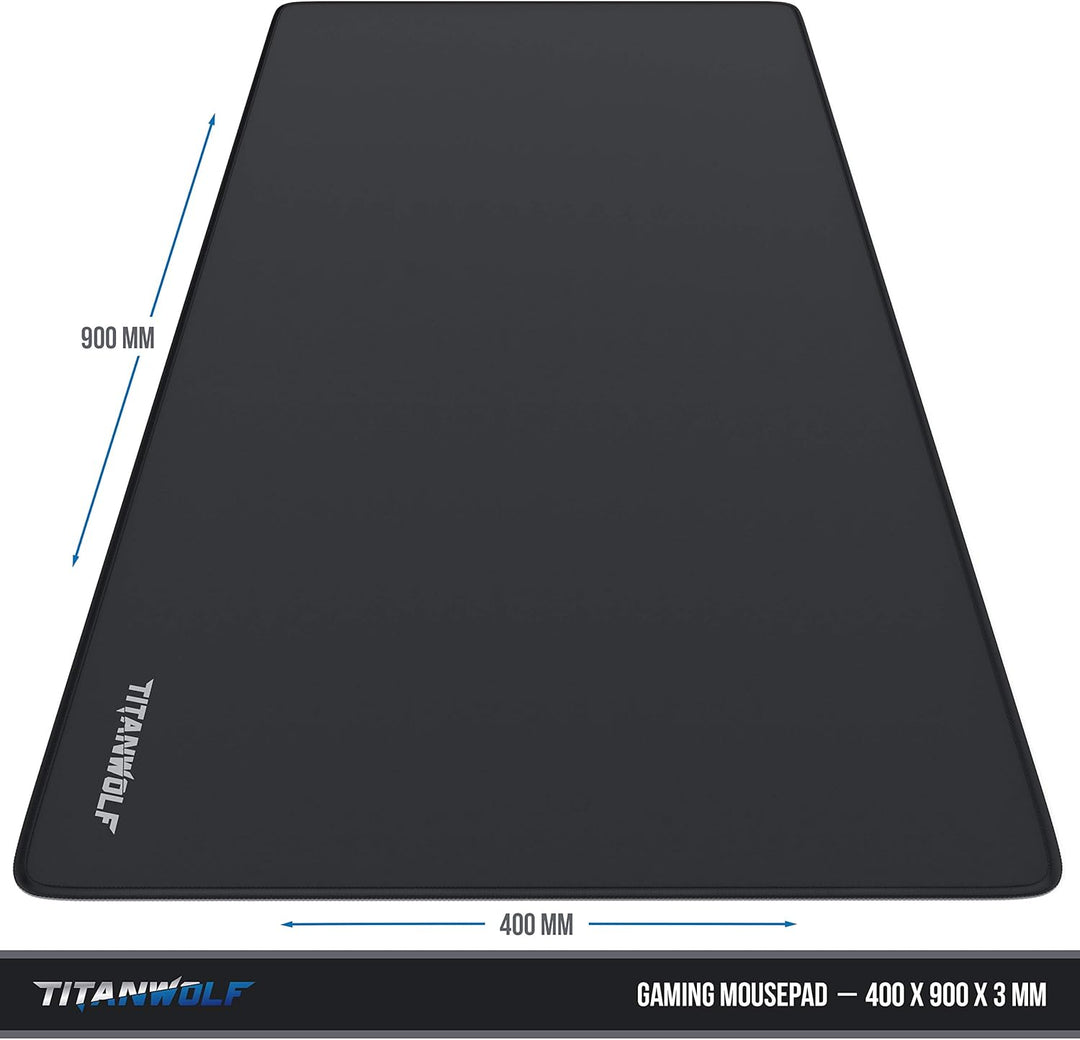 CSL-Computer TITANWOLF - XXL Speed Gaming Mauspad Titanwolf - 900 x 400mm - XXL Mousepad - Tischunte