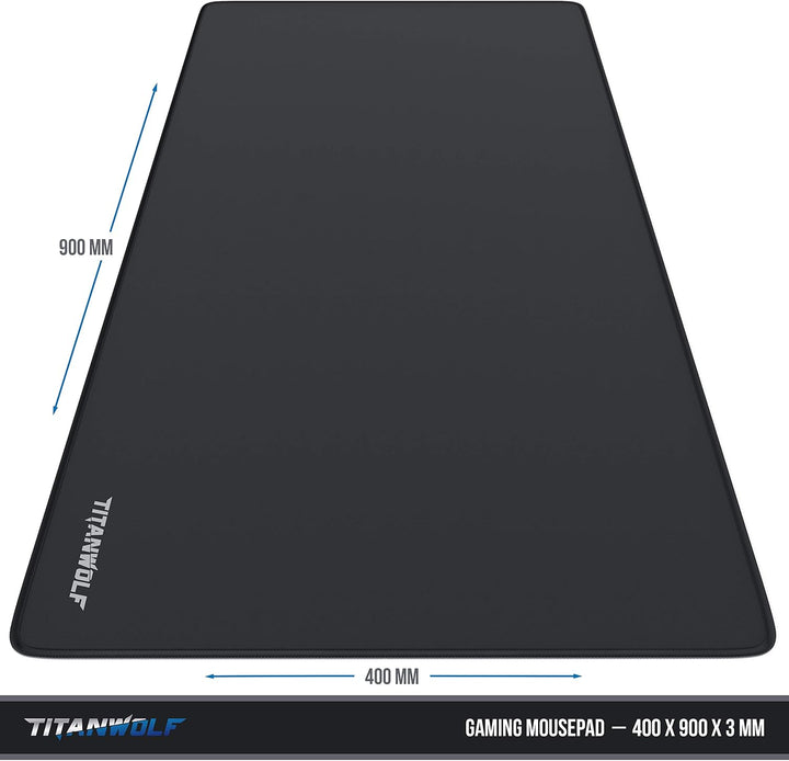 CSL-Computer TITANWOLF - XXL Speed Gaming Mauspad Titanwolf - 900 x 400mm - XXL Mousepad - Tischunte