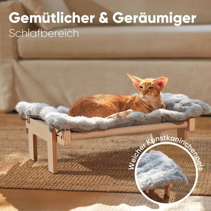 FUKUMARU Katzen Hängematte Fenster Katzenbett Fensterbank für Katzen, Fensterliege mit weichem Kisse