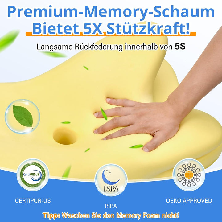 Ehomfory Memory Foam Kissen, Nackenstützkissen Ergonomisches Seitenschläferkissen Nackenkissen Kopfk