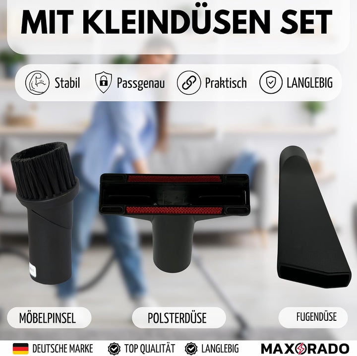 Bodendüse Möbelpinsel Staubsaugerrohr Verlängerungsrohr für Bosch Siemens VS06B1110 Synchropower Sau
