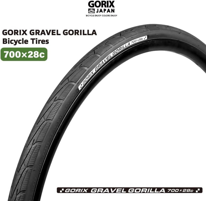 GORIX Rennrad Drahtreifen 700×28C Profil Gravel Rennrad Fahrrad (Gravel Gorilla)