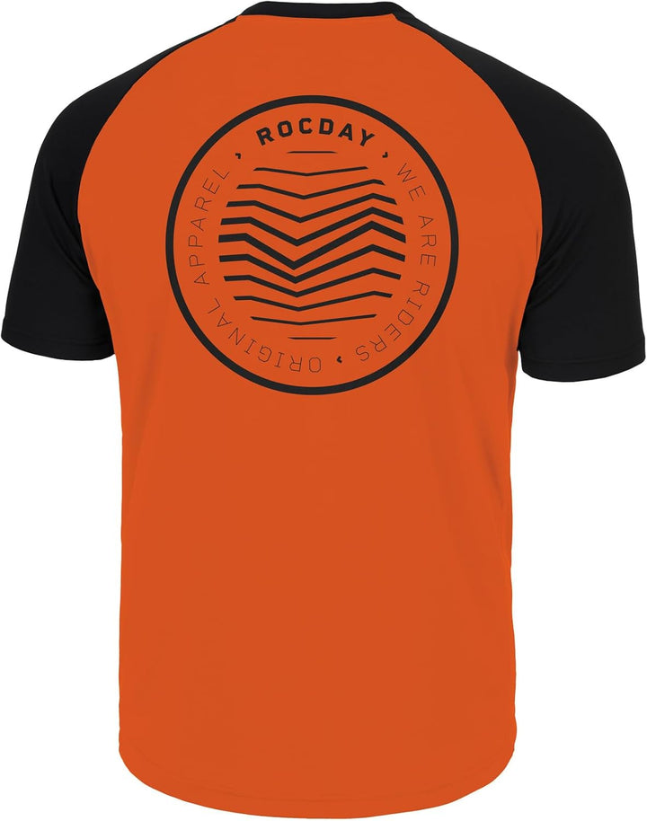ROCDAY Kurzarm Jersey Gravel XS Schwarz-orange, XS Schwarz-orange