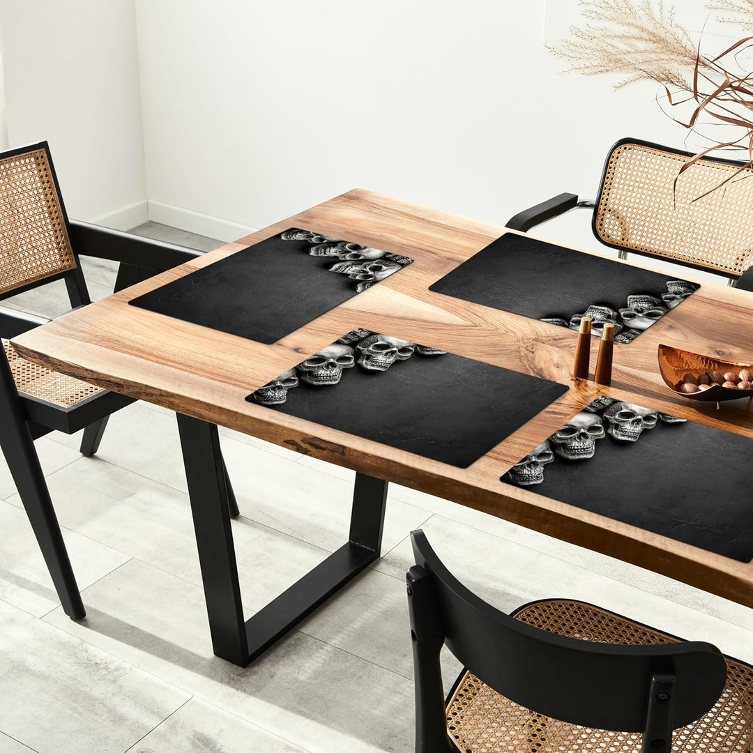 KitchenYeah© Platzsets Abwaschbar 6-Teilig 45x30 cm Tischsets Platzdeckchen rutschfeste Platzset Unt